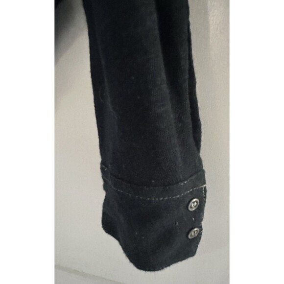 Free People We The Free Caroline Contrast Black Button Up Top Blouse Shirt Sz XS - Picture 5 of 6